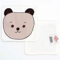 2 lingettes lavables Ours brun en bambou/coton