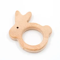 Anneau de dentition lapin en bois