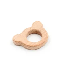 Anneau de dentition ours en bois